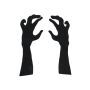 Halloween decorative figure silhouette: SPOOKY HANDS, black, 16"/40cm