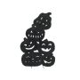 Halloween decorative silhouette pumpkins SPOOKY PUMPKINS, black, 82cm