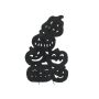 Halloween decorative silhouette pumpkins SPOOKY PUMPKINS, black, 32"/82cm