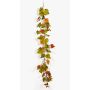 Decorative vine garland ATHINA, green-orange, 6ft/180cm