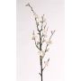 Artificial apple blossom branch SADAKA, flowering, white-pink, 33"/85cm