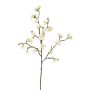 Artificial apple blossom branch SADAKA, flowering, cream, 4ft/130cm