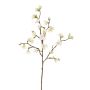Artificial apple blossom branch SADAKA, flowering, cream, 4ft/130cm