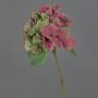 Plastic hydrangea CHIDORI, red-green, 12"/30cm, Ø 5"/13cm