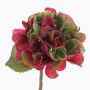 Plastic hydrangea CHIDORI, red-green, 12"/30cm, Ø 5"/13cm