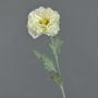 Artificial poppy BAHIRA, cream, 30"/75cm, Ø 5"/13cm