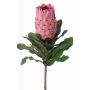 Textile flower Protea NELLI, pink, 30"/75cm, Ø 3.1"/8cm