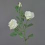 Textile rose ARIANE, white, 30"/75cm, Ø 2.8"-4"/7-10cm