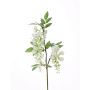 Artificial wisteria twig NEZUMI, flowering, white, 3ft/105cm