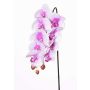Artificial orchid spray ENISA, pink-white, 24"/60cm, Ø2.8"-3.1"/7-8cm