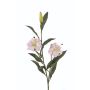 Silk flower tiger lily DANBI, white, 33"/85cm, Ø 3.5"/9cm