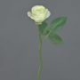 Artificial flower Rose GABI, cream-green, 10"/25cm, Ø 2"/5cm