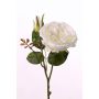 Artificial cabbage rose JUDY, cream, 14"/35cm, Ø 3.1"/8cm