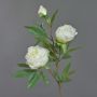 Silk flower peony MANJA, white, 28"/70cm, Ø 3.1"-4"/8-10cm