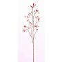 Decorative rosehip branch EDITH with fruits, red, 4ft/110cm