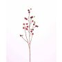 Artificial wild rose branch GERDA with fruits, red, 4ft/110cm