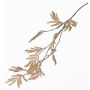 Artificial cedar branch ERRIS, yellow-red, 33"/85cm