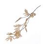 Artificial cedar branch ERRIS, yellow-red, 33"/85cm