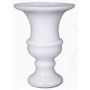 Flower vase SONJA with pedestal, funnel/round, white, 13"/34cm, Ø10"/25cm