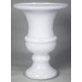 Flower vase SONJA with pedestal, conical/round, white, 12"/28cm, Ø8"/21,5cm