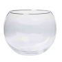 Candle glass TOBI OCEAN, globe/round, clear, 7"/17,5cm, Ø7"/19cm