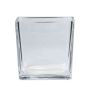 Flower pot KIM OCEAN, cube/square, clear, 4.7"x4.7"x4.7"/12x12x12cm