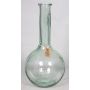 Bottle LEVY, round, clear/blue, 14"/36cm, Ø8"/18cm