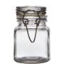 Mini preserving jar / spice jar POPPY with swing top, cylinder/round, clear, 3"/7,5cm, Ø2"/5cm