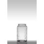 Table light glass ROSIE with lozenge pattern, cylinder/round, clear, 10"/26,5cm, Ø6"/16cm