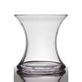 Flower vase of glass LIZ, hourglass, clear, 6"/15cm, Ø6"/15cm