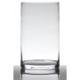 Flower vase of glass SANSA EARTH, cylinder/round, clear, 8"/20cm, Ø6"/15cm