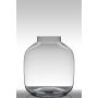 Round glass vase GEORGIA EARTH, clear, 43 cm, Ø38 cm