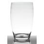 Flower vase of glass HENRY, conical/round, clear, 10"/25cm, Ø6"/15cm