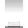 Candle bowl MIRJA, cuboid/rectangular, clear, 12"x8"x4"/30x20x10cm