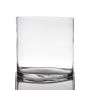 Flower pot of glass SANSA EARTH, cylinder/round, clear, 7"/19cm, Ø7"/19cm
