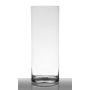 Floor vase of glass SANYA EARTH, cylinder/round, clear, 16"/40cm, Ø6"/15cm