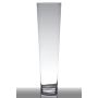 Floor vase of glass AMNA EARTH, conical/round, clear, 20"/50cm, Ø5.5"/14cm