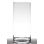 Floor vase of glass SANYA EARTH, cylinder/round, clear, 16"/40cm, Ø7"/19cm