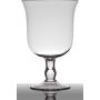 Flower vase of glass NOELLE on pedestal, conical/round, clear, 11"/29cm, Ø8"/19,5cm