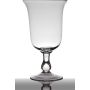 Floor vase of glass NOELLE on pedestal, conical/round, clear, 15"/37,5cm, Ø9"/23,5cm