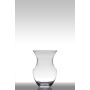 Flower vase of glass FINJA, hourglass, clear, 10"/26,5cm, Ø7"/18cm