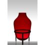 Floor vase of glass CAMILO on pedestal, conical/round, red, 20"/50cm, Ø11"/29cm