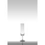 Floor vase of glass ODELIA on pedestal, cylinder/round, clear, 12"/31cm, Ø3.7"/9,5cm