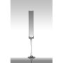 Floor vase of glass ODELIA on pedestal, cylinder/round, clear, 23"/59cm, Ø3.7"/9,5cm