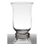 Table light glass ANASTASIYA on pedestal, hourglass, clear, 8"/20cm, Ø5.5"/14cm