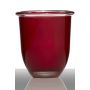 Flower pot FYNN, conical/round, red, 7"/17cm, Ø6"/15,5cm