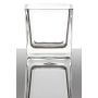 Tealight holder KIM EARTH, cube/square, clear, 2.4"x2.4"x2.4"/6x6x6cm
