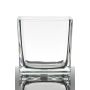 Flower pot KIM EARTH, cube/square, clear, 5.5"x5.5"x5.5"/14x14x14cm