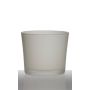 Flower pot ALENA FROST, cylinder/round, white matt, 4.9"/12,5cm, Ø5.7"/14,5cm