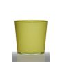 Flower pot ALENA, cylinder/round, yellow-green, 7"/19cm, Ø7"/19cm